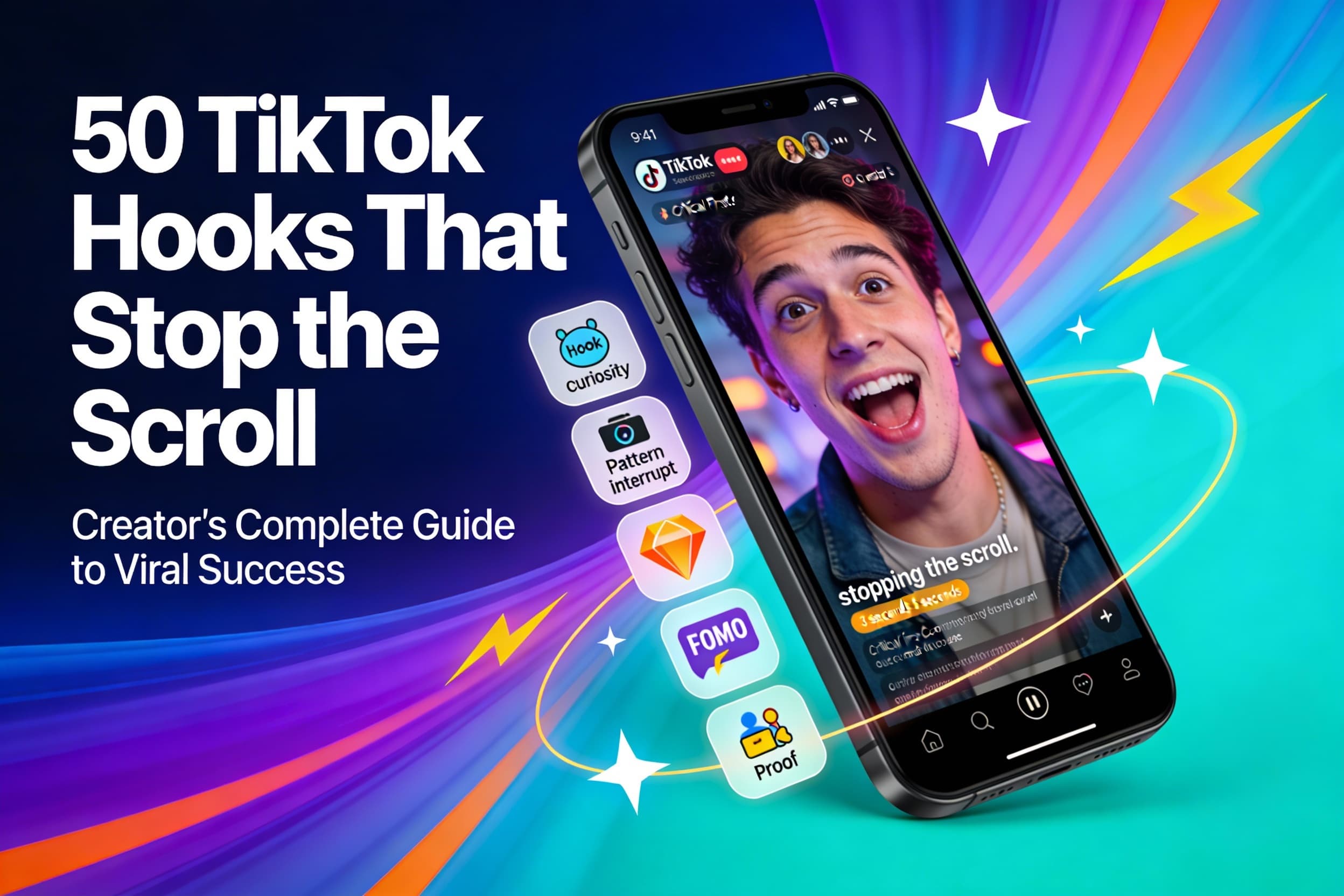 50 Essential TikTok Hooks That Actually Stop the Scroll