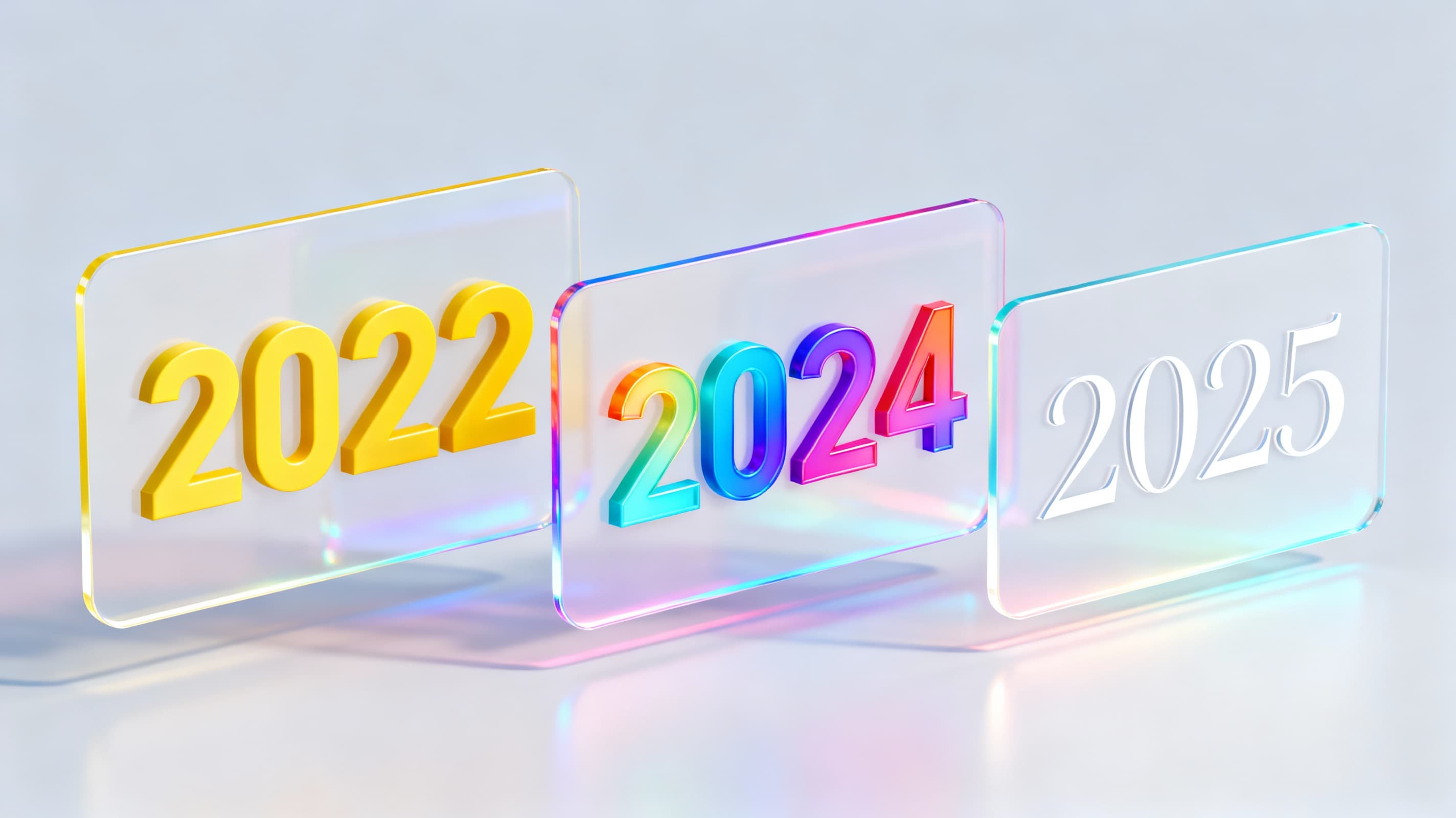 Evolution of caption styles from 2022 to 2026 - Big Blocky Yellow, Karaoke Highlight, and Cinematic Minimalist